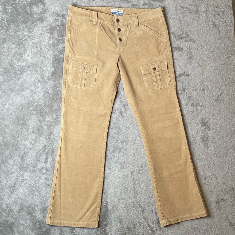 Vintage Old Navy Tan Button Fly Cargo Style Corduroy Pants